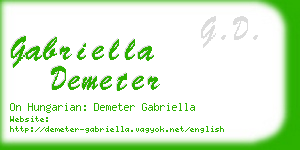 gabriella demeter business card